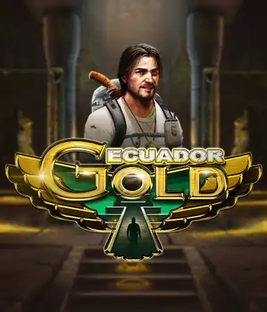 The mysterious and enticing Ecuador Gold slot interface by ELK Studios, featuring an adventurous jungle theme with ancient symbols. The visual emphasizes the slot's expansive 6-reel layout, complemented with its distinctive features, attractive for those interested in exploring ancient civilizations.